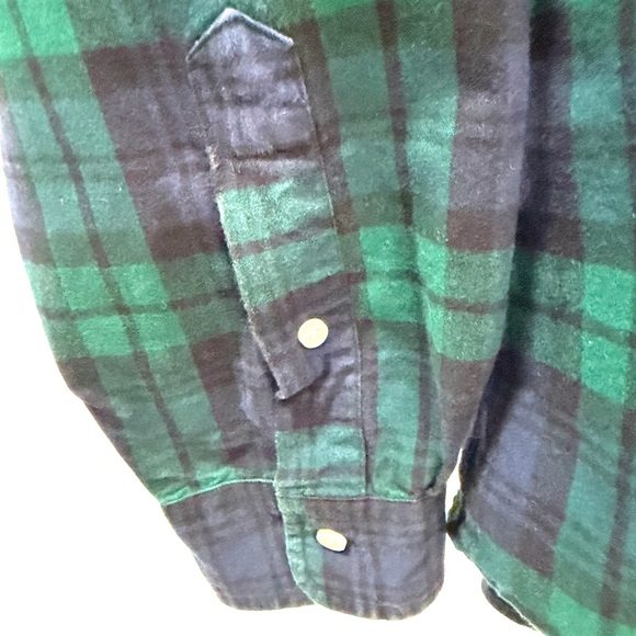 Polo Ralph Lauren Classic Fit Dark Green / Navy Plaid Button-Down Shirt, XXL - Picture 4 of 12